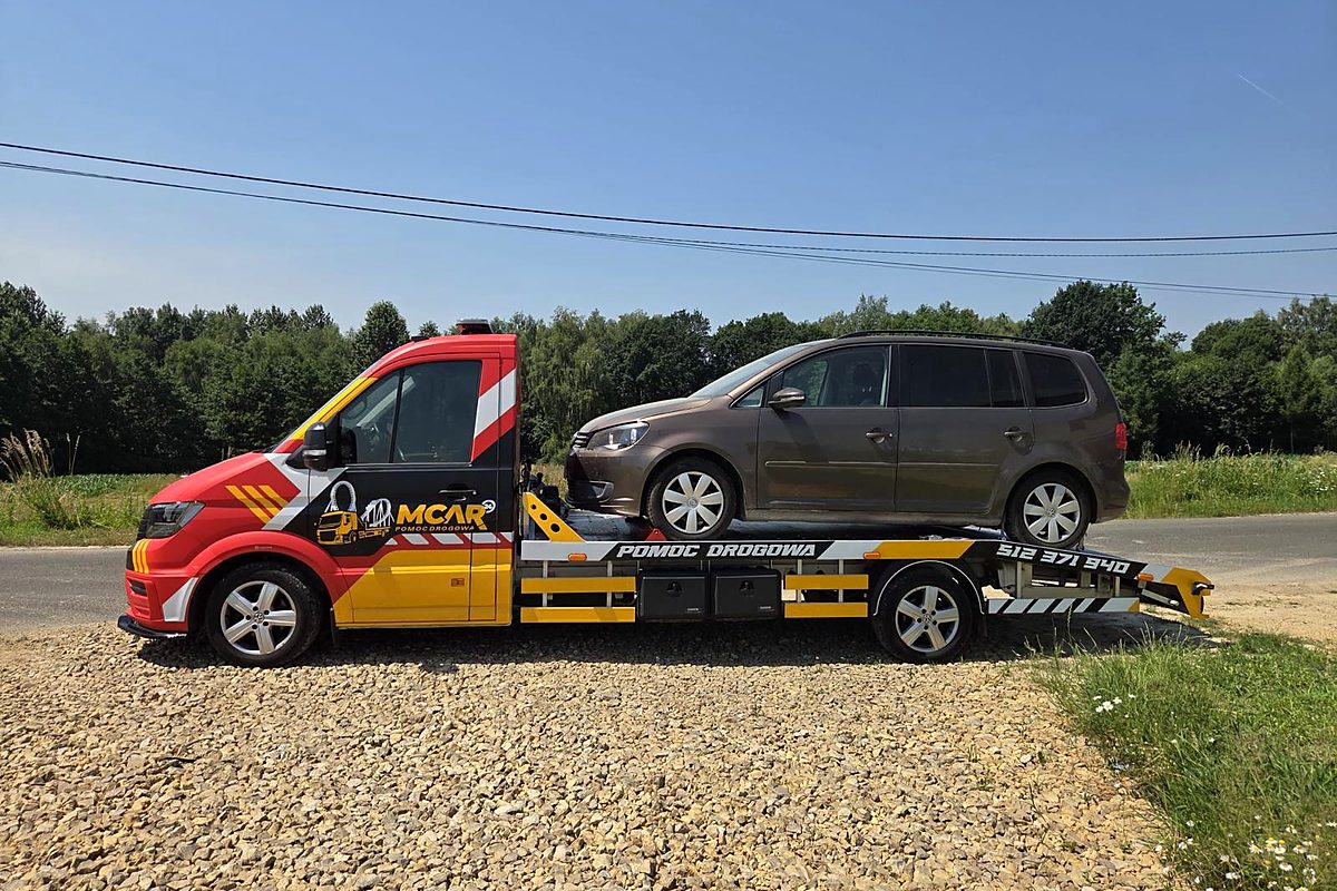 Pomoc drogowa M-Car przy pracy